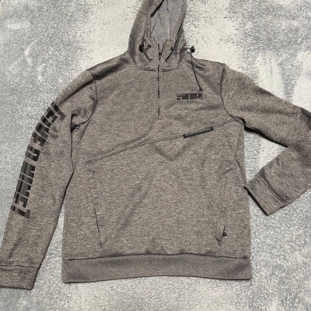 509 Pro Series Sector Quarter-Zip Hoodie Mens Medium Gray Skater Streetwear